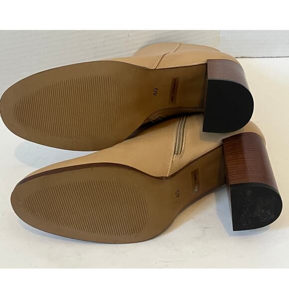 NWOT Women's Anthropologie  Heeled Tan Winter Fall Spring Boot Size 40 US 8.5 - Picture 5 of 10